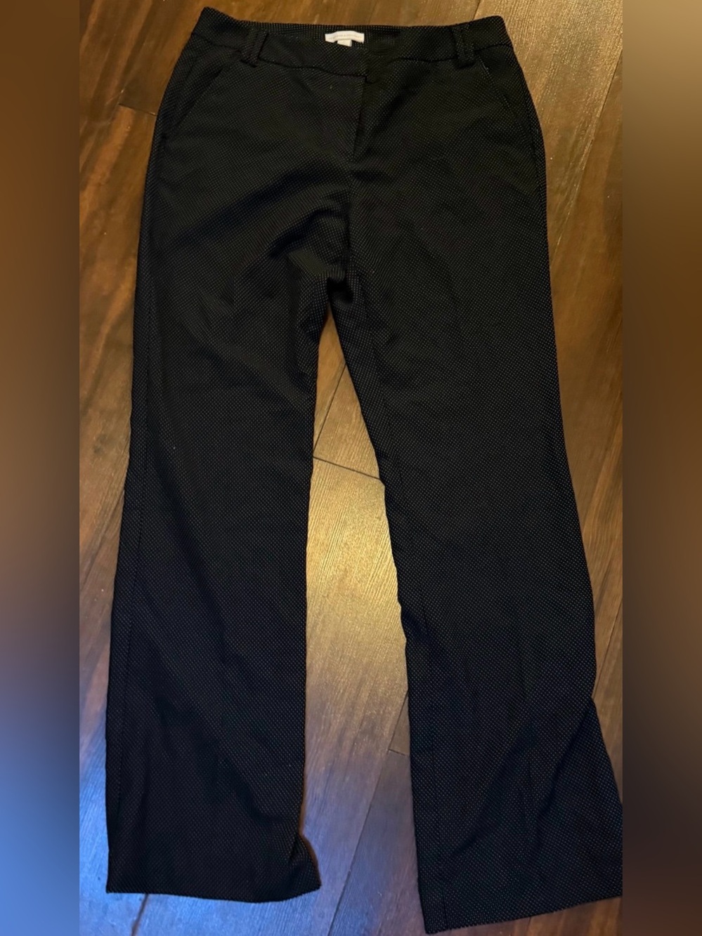 New York & Company navy Textured Straight-Leg Pants TALL